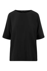 MANAKAA PROJECT Klassisches T-Shirt aus Bio-Seide, Seidenshirt, T-Shirt mit 3/4 Ärmeln und Rundhalsausschnitt, Sommeroberteil, Seidentop, Fair fashion, Fair trade, Handmade, Handcrafted, Eco fashion, Eco-friendly, Organic, Bio-Seide, Charitable  - SHOP NOW - the wearness online-shop - ETHICAL & SUSTAINABLE FASHION