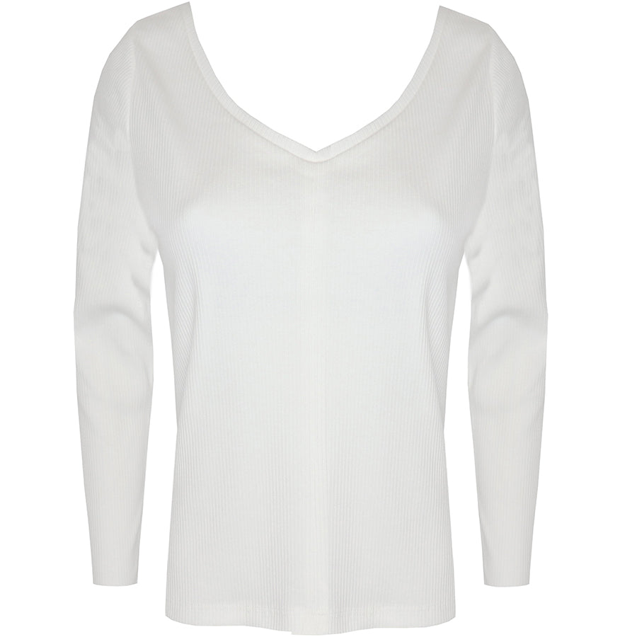HELLO'BEN Langärmliges Shirt in off-white, Damenoberteile, Damenshirts, Nachhaltige Mode, Sustainable Fashion, Fair tade, Organic, Handmade, Made in Europe - Shop now - ETHICAL LUXURY FASHION - NACHHALTIGE LUXUSMODE - the wearness online-shop