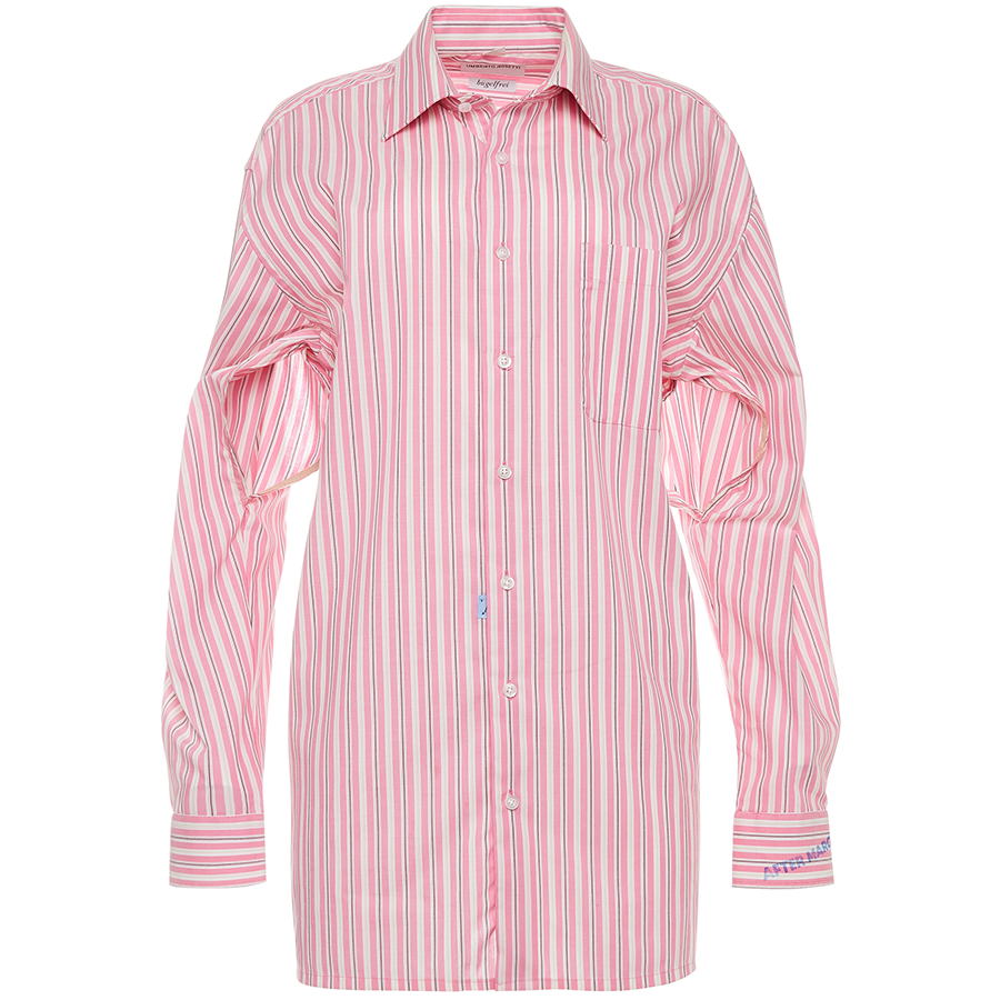 AFTER MARCH: Hemd, pink, mit Streifen, Baumwolle, Kragen, fair, nachhaltig, ökologisch