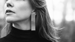 CHO KONZEPT Einzelner, langer Ohrstecker, aus Silber, handgefertigt in Frankreich, für Frauen, fair, nachhaltig, umweltfreundlich