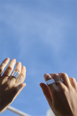 CHO KONZEPT CHO KONZEPT Breiter matt polierter Ring, aus Silber, handgefertigt in Frankreich, für Frauen, fair, nachhaltig, umweltfreundlich