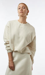 FRITZ THE LABEL Pullover, weiß, klassifizierte Baumwolle, fair, weich, nachhaltig, umweltfreundlich