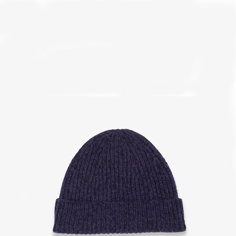 RIBBED CASHMERE BEANIE 