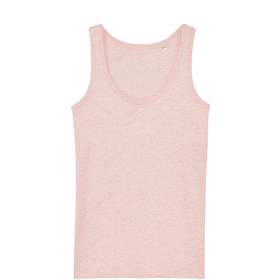 REER3 Statement Tank top, Tops, Rosa, Damen Top, Oberteile, Ärmellose Tops, Sustainable Fashion, Fair trade clothing, Eco-friendly, Fair, Made in Europe, Organic cotton, Recycled, Vegan, Female Empowerment, Homewear, Streetwear - Shop now - the wearness online shop - ETHICAL LUXURY FASHION