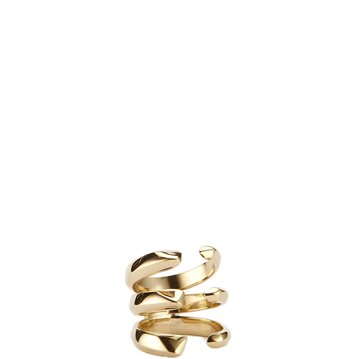 XENIA BOUS Handgefertigter Ring, aus goldfarbenem Messing, fair, nachhaltig