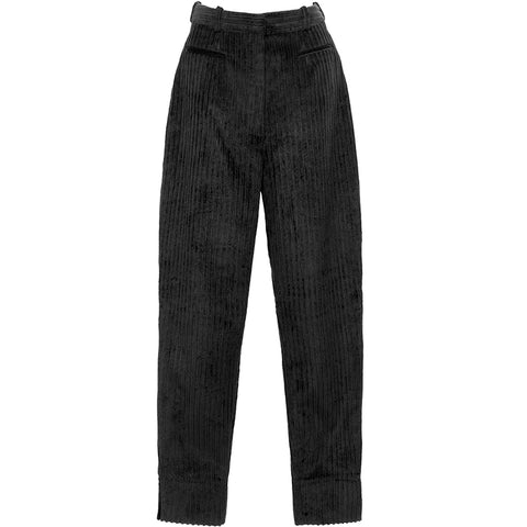 HELLO BENSchwarze Kordhose, Damenhosen, High-waisted Hosen, Hosen, Trousers, Pants, Black, Corduroy pants, Eco-friendly, Umweltfreundlich, Recycled, Handmade, Handcrafted, Organic, Made in Europe, Fair trade, Sustainable fashion, Ethical fashion, Green fashion - shop now - the wearness online shop - ETHICAL LUXURY FASHION 