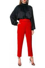 AGGI - Hose mit hoher Taille, knalliges rot, Frauen, fair, nachhaltig, ökologisch
