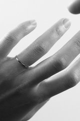CHO KONZEPT Schmaler Silber Ring, handgefertigt in Frankreich, für Frauen, fair, nachhaltig, umweltfreundlich
